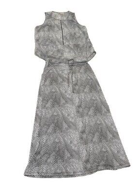 Michael Kors 2-Pc Set Snakeskin Print Sleeveless Zip Top Large & Maxi Skirt S